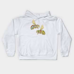 Honey Bee Anatomy Illustration Kids Hoodie